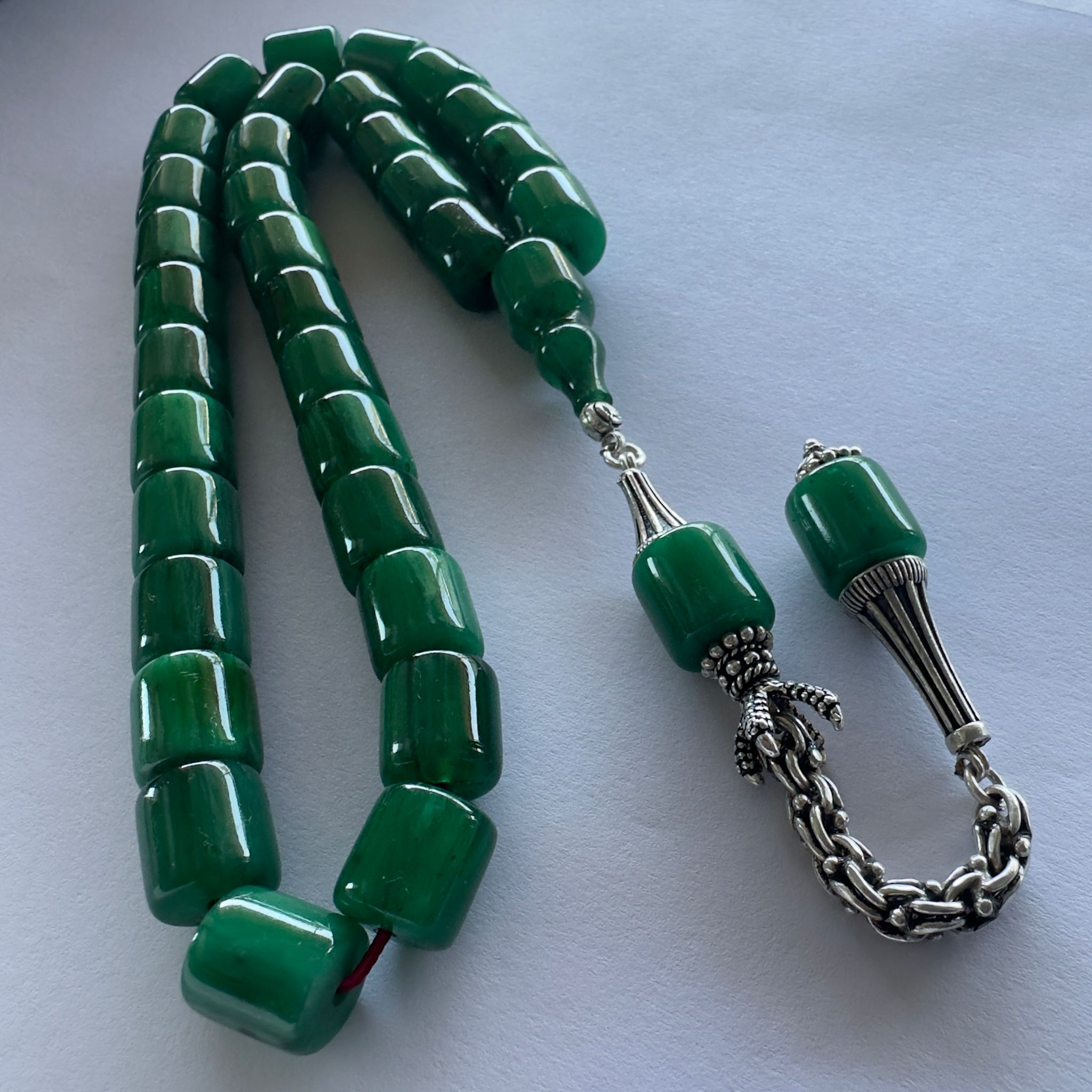 Yeşil Hamurdan Dökme Katalin Tesbih