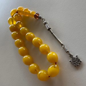 Efe Boy Maskot Model Sıkma Kehribar Tesbih