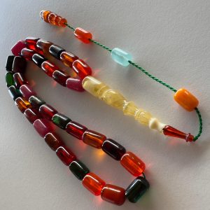 Bonibon Model Karışık Habbeli Sıkma Kehribar Tesbih