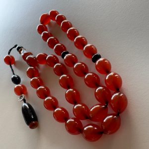 Şükrü Baba İmzalı Sıkma Kehribar Tesbih